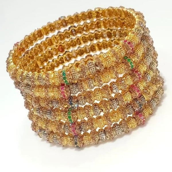 6 Pcs Gold Plated Churi Kangan Set